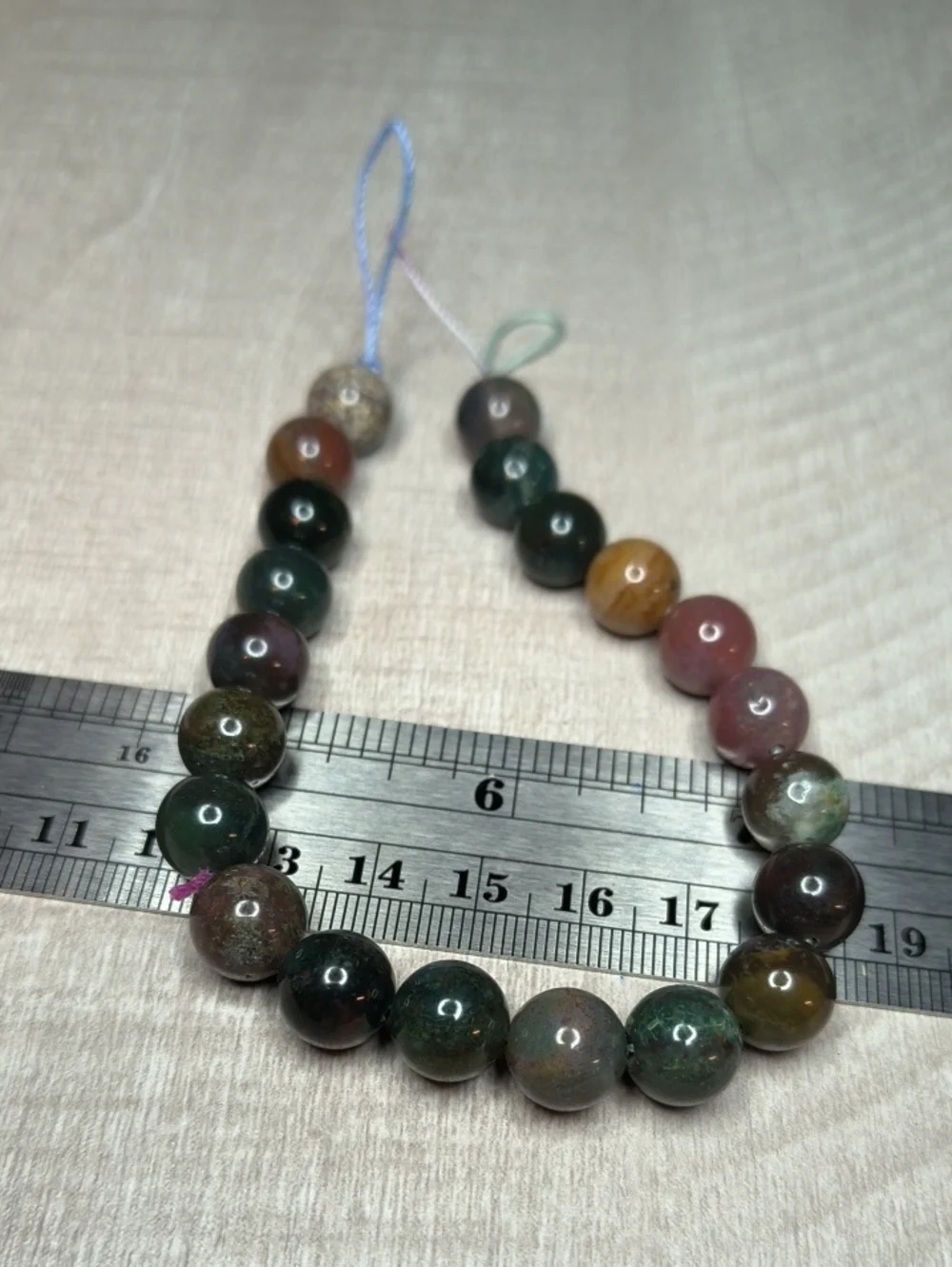 #3- 10mm Indian Agate Gemstone Beads - 8 Inch Strand